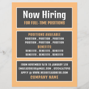 Box Text, Job Vacancy Rekrutierung Werbung Flyer