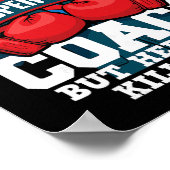 Box-Trainer - Kickboxen Kickboxer Fitnessstudio Bo Poster (Ecke)