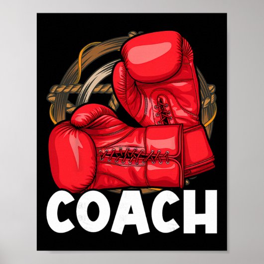 Box-Trainer - Kickboxen Kickboxer Fitnessstudio Bo Poster (Vorne)