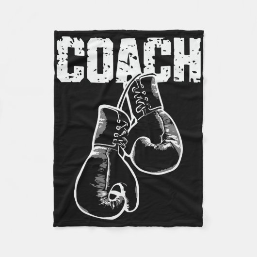Box-Trainer Kickboxen Retro-Boxhandschuhe Boxer Fleecedecke (Vorderseite)