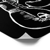 Box-Trainer Kickboxen Retro-Boxhandschuhe Boxer Poster (Ecke)