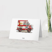 Box Truck Ambulance Feiertagskarte (Rückseite)