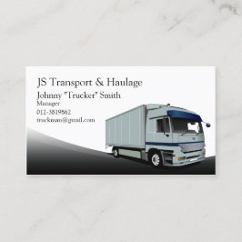 Box Truck Haupt Black Business Card Visitenkarte