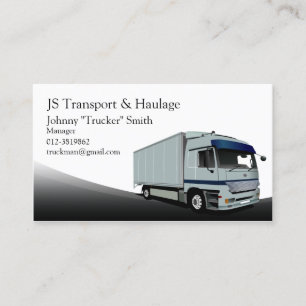 Box Truck Haupt Black Business Card Visitenkarte