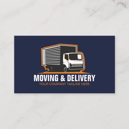 Box Truck Moving & Delivery Service Company Visitenkarte (Vorderseite)