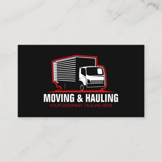 Box Truck Moving & Delivery Service Company Visitenkarte (Vorderseite)