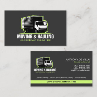 Box Truck Moving, Hauling & Delivery Service Visitenkarte