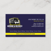 Box Truck Moving, Hauling or Delivery Service Bu Visitenkarte (Rückseite)