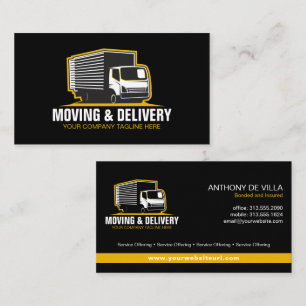 Box Truck Transport Hauling Delivery Service Compa Visitenkarte