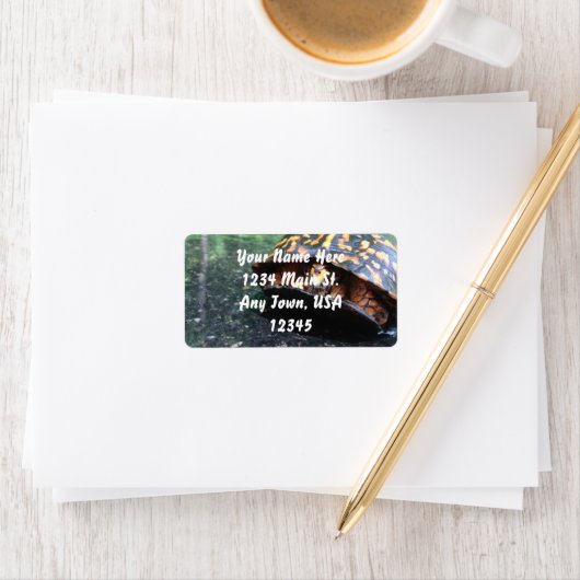 Box Turtle Adressaufkleber (Insitu)