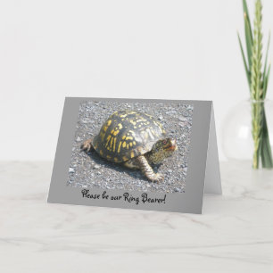 Box Turtle Ring Bearer Request Card Feiertagskarte