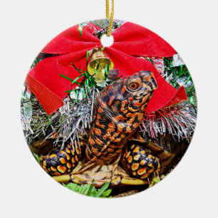 Box Turtle Weihnachtsdekoration Keramik Ornament