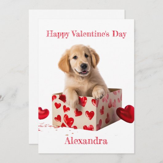 Box Valentine Feiertagskarte (Vorne/Hinten)