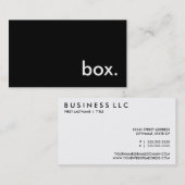 Box Visitenkarte (Vorne/Hinten)