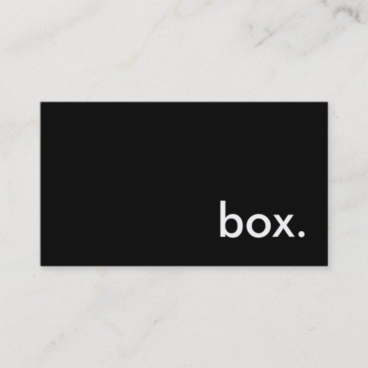 Box Visitenkarte (Vorderseite)