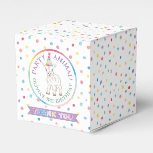 Box "Watercolor Birthday Party Animal Bevorzugung" Geschenkschachtel