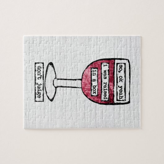 Box Wein Glas Jigsaw Puzzle - Funny Wine (Horizontal)