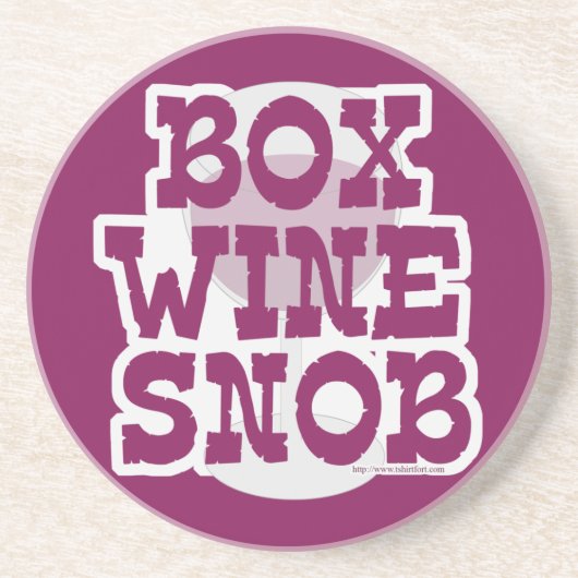 Box-Wein-Snob Sandstein Untersetzer (Vorne)