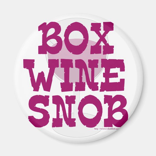 Box Wine Snob Magnet (Vorne)