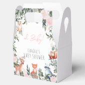 Box Woodland Animals Baby Shower Girl Favor Box Geschenkschachtel (Geöffnet)