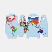 Box "World Map of Flags" Geschenkschachtel (Ungefaltet)