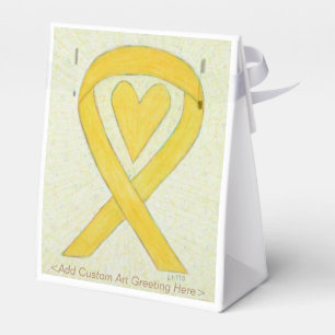 Box "Yellow Hewareness Ribbon Art Gastgeschenk" Geschenkschachtel