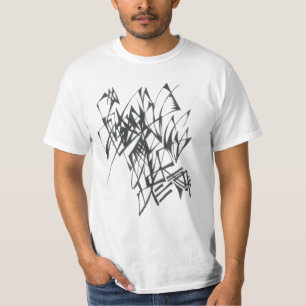 Boxart Schwarz Weiß Abstrakte Stammes-Tätowierungs T-Shirt