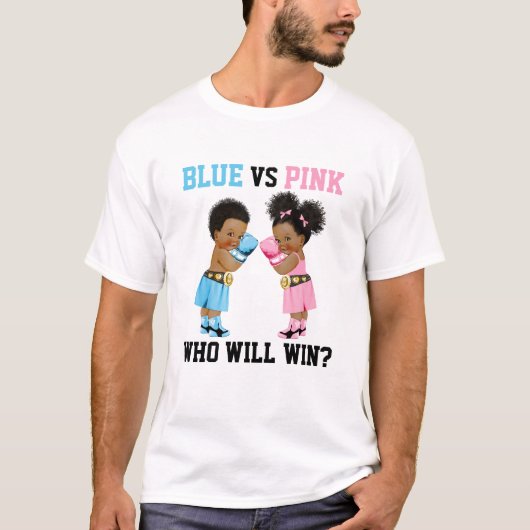 Boxbabys Boxkampf Geschlecht Enthüllung Blau oder  T-Shirt (Vorderseite)