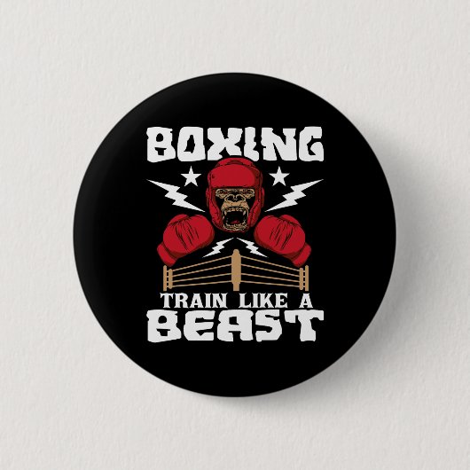 Boxbahn wie ein Biest - Kickboxer G Button (Vorderseite)