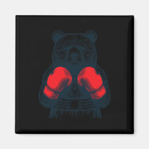 Boxbären kämpfen Boxer Boxen Lover Gloves Magnet