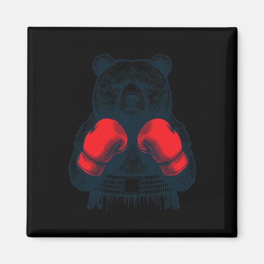 Boxbären kämpfen Boxer Boxen Lover Gloves Magnet (Vorne)