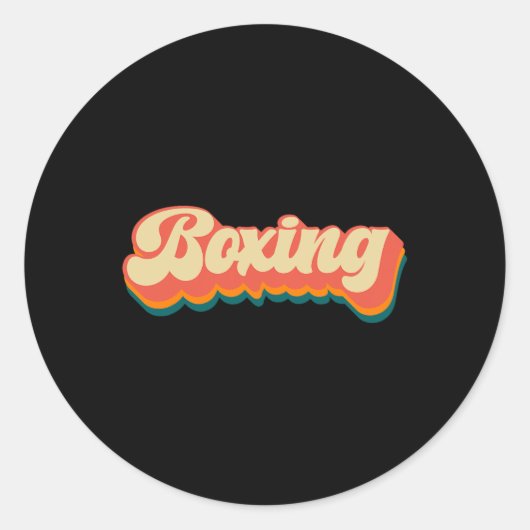 Boxbekleidung - Boxen 3 Runder Aufkleber (Vorderseite)