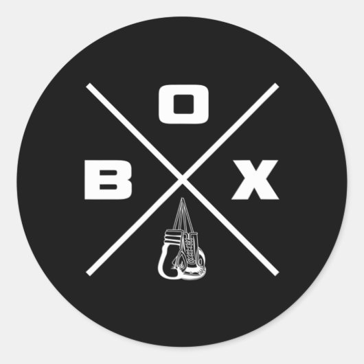 Boxbekleidung - Boxer Boxen Runder Aufkleber (Vorderseite)