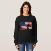 Boxbox für amerikanische Flagge - Boxer Boxing Sweatshirt (Vorne ganz)