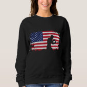 Boxbox für amerikanische Flagge - Boxer Boxing Sweatshirt (Vorderseite)