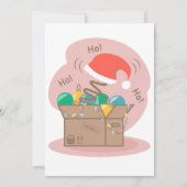 Boxbox mit Weihnachtsdekoration und Weihnachtsmann Einladung (Rückseite)