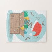 Boxbox mit Weihnachtsdekoration und Weihnachtsmann Puzzle (Horizontal)