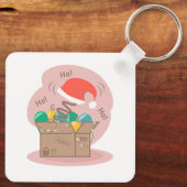 Boxbox mit Weihnachtsdekoration und Weihnachtsmann Schlüsselanhänger (Rückseite)