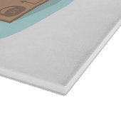 Boxbox mit Weihnachtsdekoration und Weihnachtsmann Schneidebrett (Ecke)