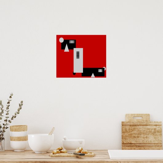 Boxcar Modern Art Poster Print (Küche)