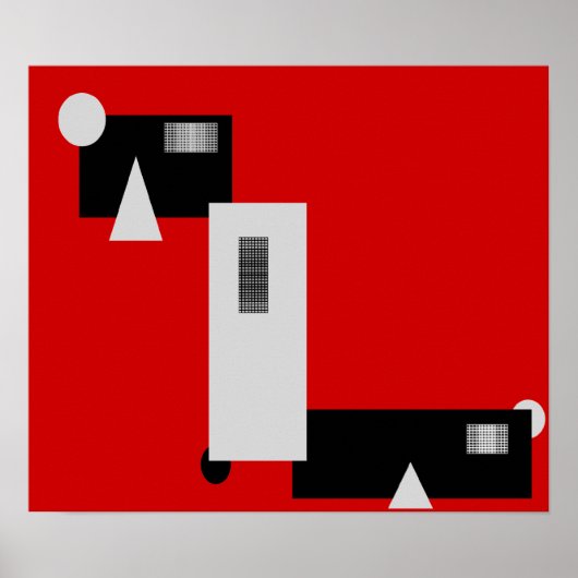 Boxcar Modern Art Poster Print (Vorne)