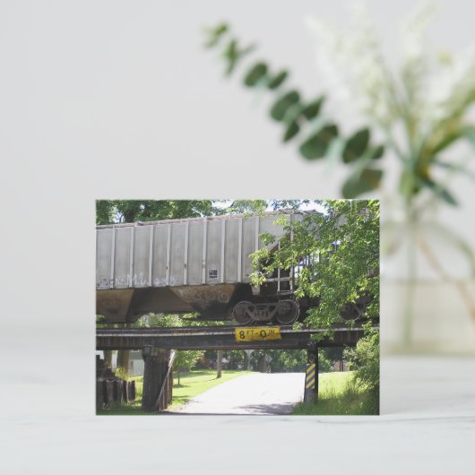 Boxcar Parking Postkarte (Stehend Vorderseite)