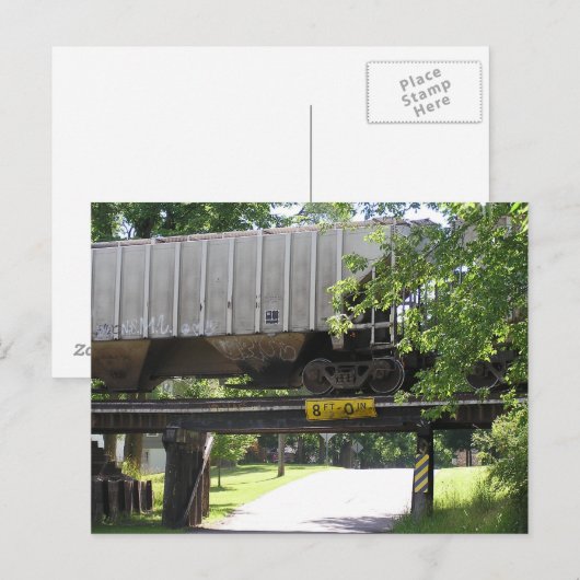 Boxcar Parking Postkarte (Vorne/Hinten)