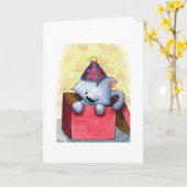 BOXCAT GEBURTSTAG KARTE (Gelbe Blume)