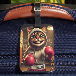 Boxchamp? - Katze mit Boxhandschuhen Gepäckanhänger