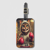 Boxchamp? - Katze mit Boxhandschuhen Gepäckanhänger (Vorderseite Vertikal)