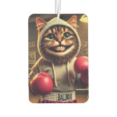"Boxchamp? - Katze mit Boxklumpen Autolufterfrischer (Rückseite)
