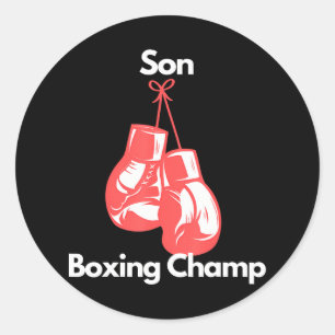 Boxchamp Son Boxhandschuhe Tag der Kinder Runder Aufkleber