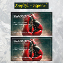 Boxclub Bilingual Spanish Business Card