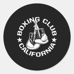 Boxclub California Handschuhe Grafik für ein Boxen Runder Aufkleber